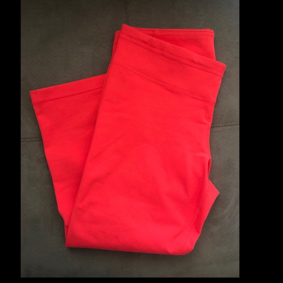 Under Armour Pants - Under armour neon orange/red workout capris